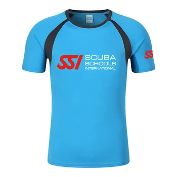 Мужская одежда для подводного плавания SSI 2023, новая восьмицветная удобная дышащая футболка с короткими рукавами