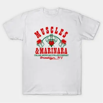 Летняя модная хлопковая футболка из чистого хлопка с коротким рукавом Muscles Marinara, футболка для взрослых с круглым вырезом, винтажные футболки с принтом, топ