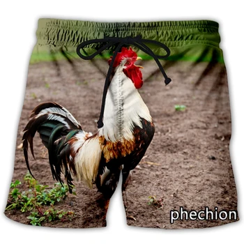 phechion Новые мужские/женские повседневные шорты с 3D принтом мультяшного цыпленка, модная уличная одежда, мужские свободные спортивные шорты A96