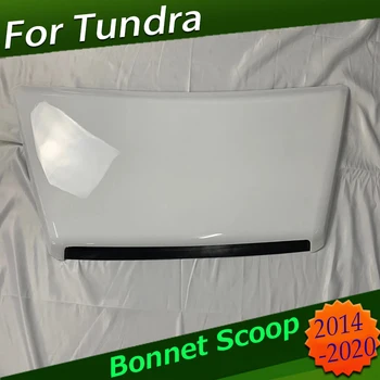 Для Toyota Tundra 2014-2020 Накладка на капот ABS Глянцевая Черная отделка Крышка капота Решетка Радиатора Наклейка на световую полоску
