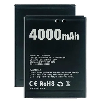 Аккумулятор BAT18724000 емкостью 4000 мАч для Doogee X70 X 70, высококачественная сменная батарея Bateria + номер для отслеживания