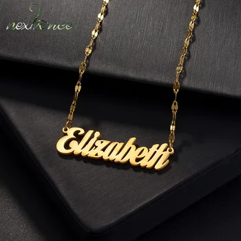 Nextvance цепочка для губ, именное ожерелье на заказ для женщин, лучший ювелирный подарок на день рождения, персонализированное колье из нержавеющей стали