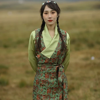 Традиционная Китайская Тибетская рубашка Женское Весеннее нижнее белье Блузка из тонкого шифона