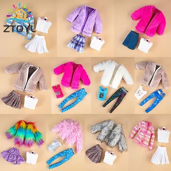 Радужная одежда, костюм для кукол 11,5 дюймов, аксессуары для кукол 30 см, игрушки для одевания кукол для детей, зимняя куртка для девочек
