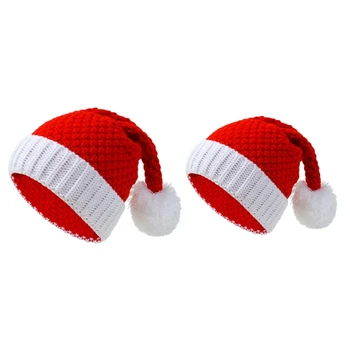 Рождественская шляпа Новогодняя праздничная шляпа для вечеринки Вязаная шапочка для вечеринки, нарядная шляпа