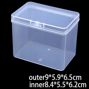 1шт Прямоугольный пластиковый прозрачный с крышкой ящик для хранения, контейнер для сбора, многоцелевой ящик для хранения дома