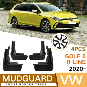 Брызговики ДЛЯ Volkswagen Golf 8 R-Line 2020-2023 Автомобильные Брызговики Комплект Крыльев Запчасти Передние Задние Брызговики Автомобильные Аксессуары