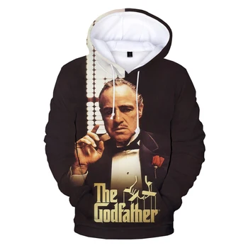 2023 The Godfather 3D Толстовки Мужские Женские Модные Повседневные толстовки с капюшоном оверсайз Uniex Harajuku Уличная одежда Крутой пуловер