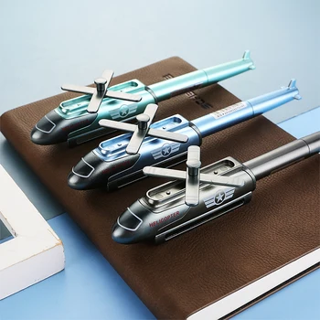 Креативный вертолет, Металлическая Гелевая ручка 0,5 мм, Новинка для письма, Детские Игрушки, Канцелярские принадлежности