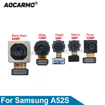 Aocarmo Для Samsung Galaxy A52S A528B Фронтальная камера Задняя Глубина + Макросъемка Заднего Основного Модуля Сверхширокой камеры Гибкий Кабель