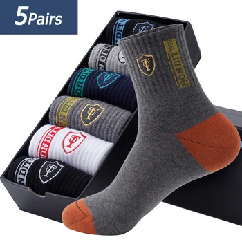 5 пар весенне-осенних мужских спортивных носков, впитывающих пот, для летнего отдыха, удобные Тонкие дышащие баскетбольные носки Meias EU 38-43