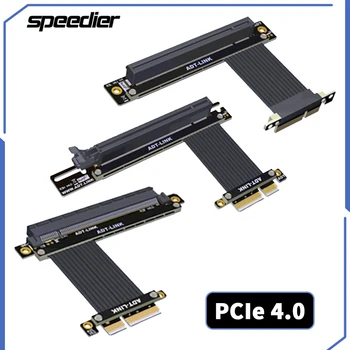 Riser PCI-E 4.0 X4-X16 Одинарный Двойной Удлинитель под прямым углом 90 градусов R23SH R23SF-TL RTX3090 RX6800xt PCIe 3.0 4x 16x