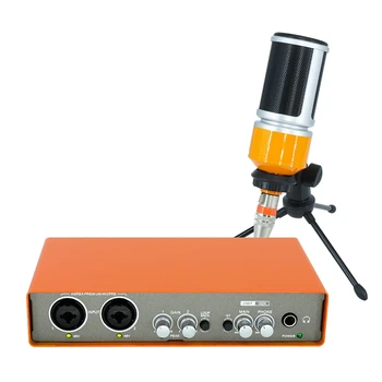 Микрофон Аудиоинтерфейс Запись звуковой карты Микшер для электрогитары Профессиональная микшерная консоль студийный сайт для пения на Youtube