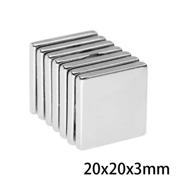 2 ~ 100шт 20x20x3 мм Квадратные постоянные магниты Толщиной 3 неодимовых магнита N35 20x20x3 мм Сильные магнитные магниты 20*20*3 мм