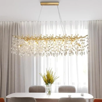 Роскошные хрустальные подвесные люстры Светильник для столовой, гостиной, лампа для домашнего декора спальни