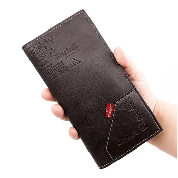 Новый модный Универсальный тренд Ретро Длинный кошелек с тиснением Multi Card Zero Wallet Кошелек с карманом на молнии