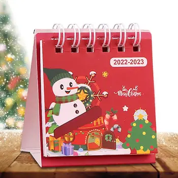 Мультяшный настольный календарь С августа 2022 по декабрь 2023, настольный календарь, Идеальный маленький стол для Рождества и Нового года