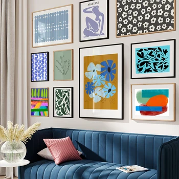 Плакат Матисса Абстрактная живопись на холсте Цветочное настенное искусство Современные плакаты и принты с изображением полевых цветов для домашнего декора гостиной