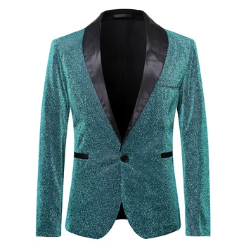 Мужской блейзер с блестками, куртка, костюм для ночного клуба, пальто, сценическая одежда для выступлений, модный костюм
