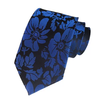Модные большие жаккардовые галстуки в цветочек 8 см, мужские галстуки для официальных деловых мероприятий, Галстуки с цветочным узором, аксессуары для костюмов из полиэстера