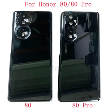 Оригинальная крышка батарейного отсека, задняя дверь, корпус для Huawei Honor 80 Pro, задняя крышка с рамкой камеры, логотип объектива, Запчасти для ремонта