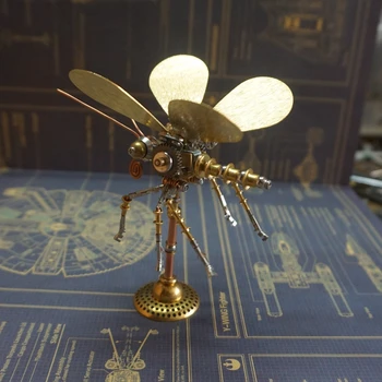 Металлическая сборка модели бабочки своими руками в стиле стимпанк с механическим орнаментом в виде насекомых 3D-головоломка ручной работы для детей и взрослых в подарок