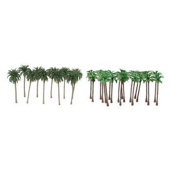 40 Шт. Модели кокосовых пальм/Модель декораций Пластиковый искусственный макет тропического леса
