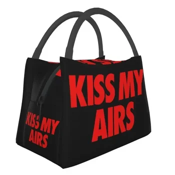 Женская сумка-тоут Kiss My Airs с изоляцией для ланча, сменный кулер, термальная коробка для бенто, сумка для хранения свежих фруктов для работы и путешествий