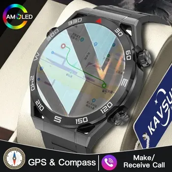 2024 Новые Спортивные Смарт-часы с GPS Для Мужчин AMOLED HD С Полным Сенсорным Экраном IP68 Водонепроницаемый NFC Компас Bluetooth Вызов ECG + PPG Смарт-Часы