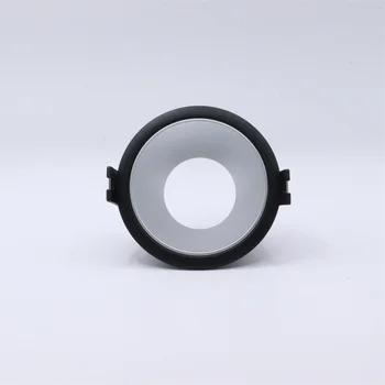 Черный Серебристый Светильник Downlight Встраиваемый Круглый Потолочный Светильник Из Алюминиевого Сплава GU10 LED С Вырезанным Отверстием 75 мм