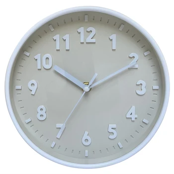 Современные простые настенные часы 8 дюймов карамельного цвета, бесшумные для часов ВРЕМЕНИ, украшение для дома, спальни, гостиной, общежития