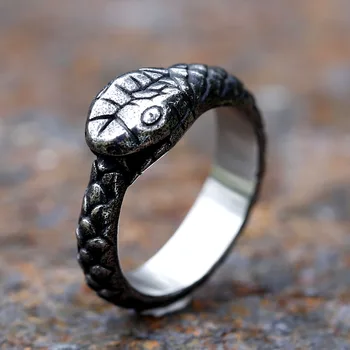 Новая мода Животное из Нержавеющей Стали Уникальный Охлаждающий викинг змея мужчины и женщины кольцо мода высокое качество подарок бесплатная доставка
