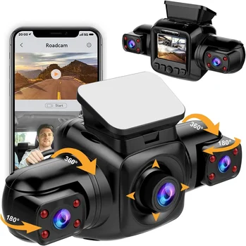 Новый 2-дюймовый 4-камерный автомобильный черный ящик hd 4ch 1080P встроенные WIFI камеры Регистратор hd ночного видения g-сенсор автомобильный видеорегистратор dash cam