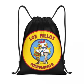 Во все тяжкие Los Pollos Hermanos Сумки на шнурках, складываемый спортивный рюкзак для спортзала The Chicken Brothers, Тренировочные рюкзаки для хранения вещей