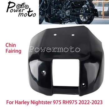 Для Harley Nightster 975 RH975 2022-2023 Мотоциклетный Нижний Обтекатель Из Черного Стекловолокна FRP, Крышка Воздушной Заслонки, Передний Нижний Спойлер Для Подбородка