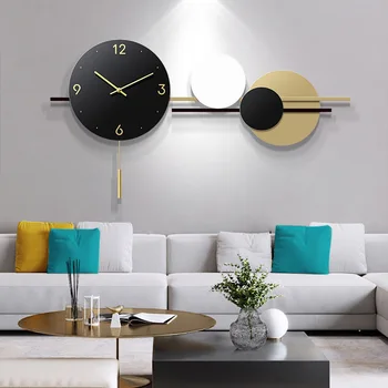 Современные минималистичные декоративные часы, гостиная, персонализированный дом, легкая роскошь, креативная мода и художественные настенные часы