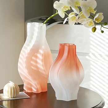 Постепенная ваза из матового высококачественного стекла, цветочная композиция, гидропонный стол для гостиной, художественные украшения Ins Home Decor