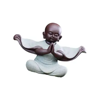 Статуя монаха Будды, скульптура для медитации, декоративная фигурка для книжной полки
