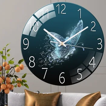 Креативные часы в европейском стиле настенные часы без перфорации для гостиной, бесшумные кварцевые часы для спальни, домашние часы