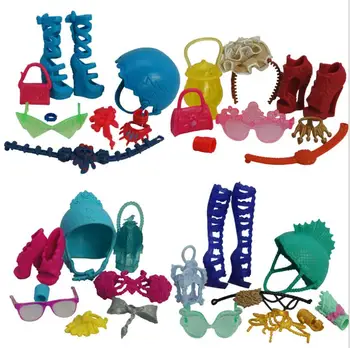 Чудовищно Высокие Аксессуары для кукол, сумки, Шляпы, Обувь, Ожерелье, Очки, повязки на голову, детские украшения для кукол, игрушки для девочек, сделанные своими руками