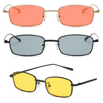 Винтажные солнцезащитные очки Женские Мужские Прямоугольные очки Маленькие Солнцезащитные очки в стиле ретро Женские S8004