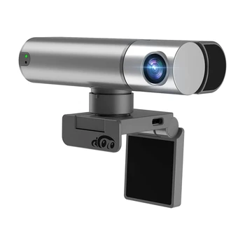 Веб-камера 2K с интеллектуальным сенсором, управление жестами, компьютерная камера с масштабированием для игровой конференции Youtube