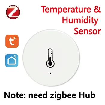 Датчик температуры и влажности Tuya ZigBee в режиме реального времени Работает с Alexa Google Home Умный дом Smart Life / Tuya Smart App Control