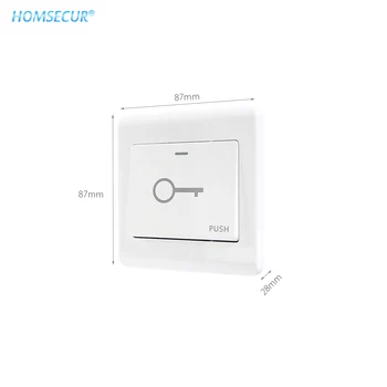 Кнопочный выключатель HOMSECUR Exit Для контроля доступа к двери Используйте деревянную/ металлическую/стеклянную дверь