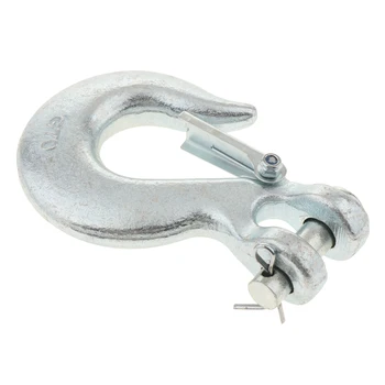 5/16-дюймовый серебристый Полусвязный крюк для лебедки с защелкой, поворотный крюк для лебедок ATV UTV