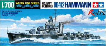 Военные модели TAMIYA в масштабе 1/700 # 31911 USS Destroyer DD412 Hammann пластиковый модельный комплект