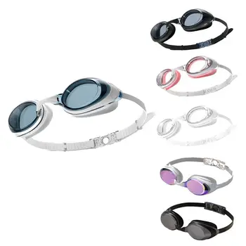 Противотуманные очки для плавания Силиконовые плавательные очки с гальваническим покрытием Для четкого обзора Силиконовые Регулируемые очки для дайвинга Четкий обзор Без протекания