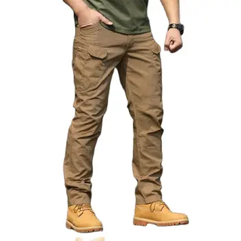 Модные мужские брюки-карго, военные тактические рабочие брюки для сафари, длинные брюки с несколькими карманами, Походная спортивная одежда для рыбалки, Армейская одежда
