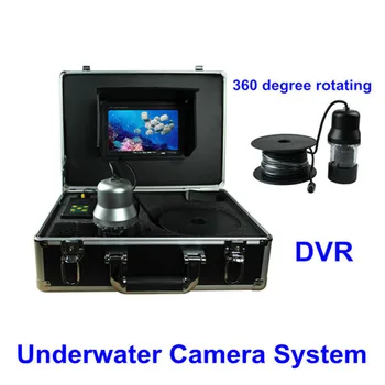 7-дюймовый Цветной Монитор с водонепроницаемым кабелем длиной 20 м, Эхолот, Видеокамера для подводной рыбалки с функцией DVR