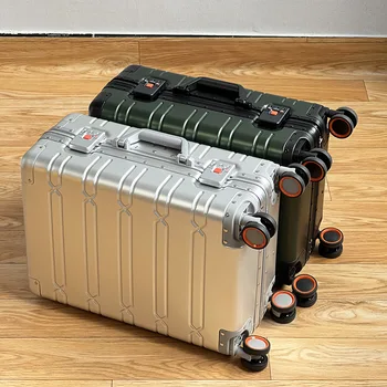 20-дюймовый чемодан с полностью алюминиевым корпусом, деловой багаж на колесиках, 24-дюймовый чехол-тележка для путешествий, 29-дюймовый багажник для регистрации заезда